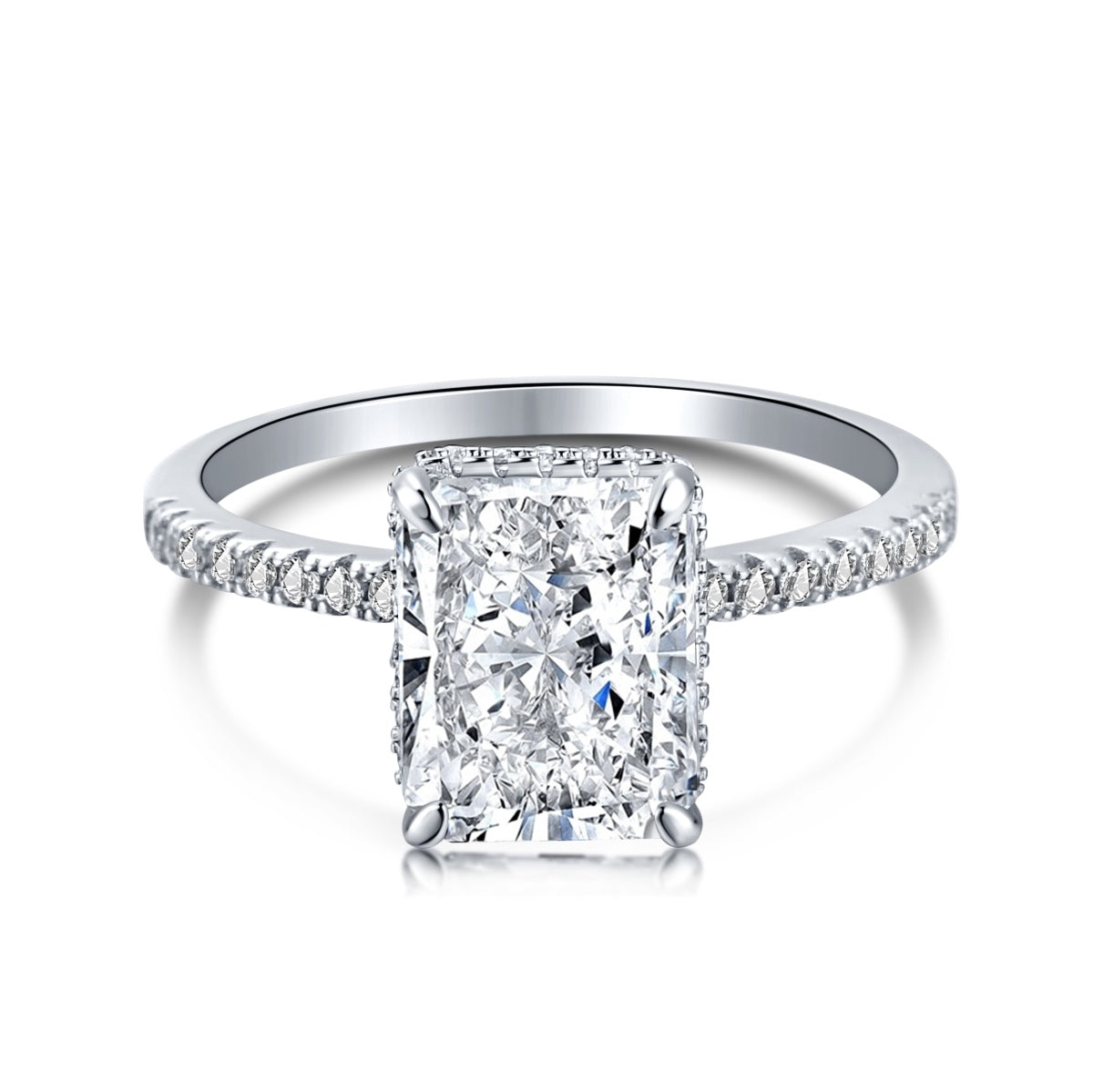 [Glimmer Jewelry]4.0 Carat Luxurious Engagement Ring