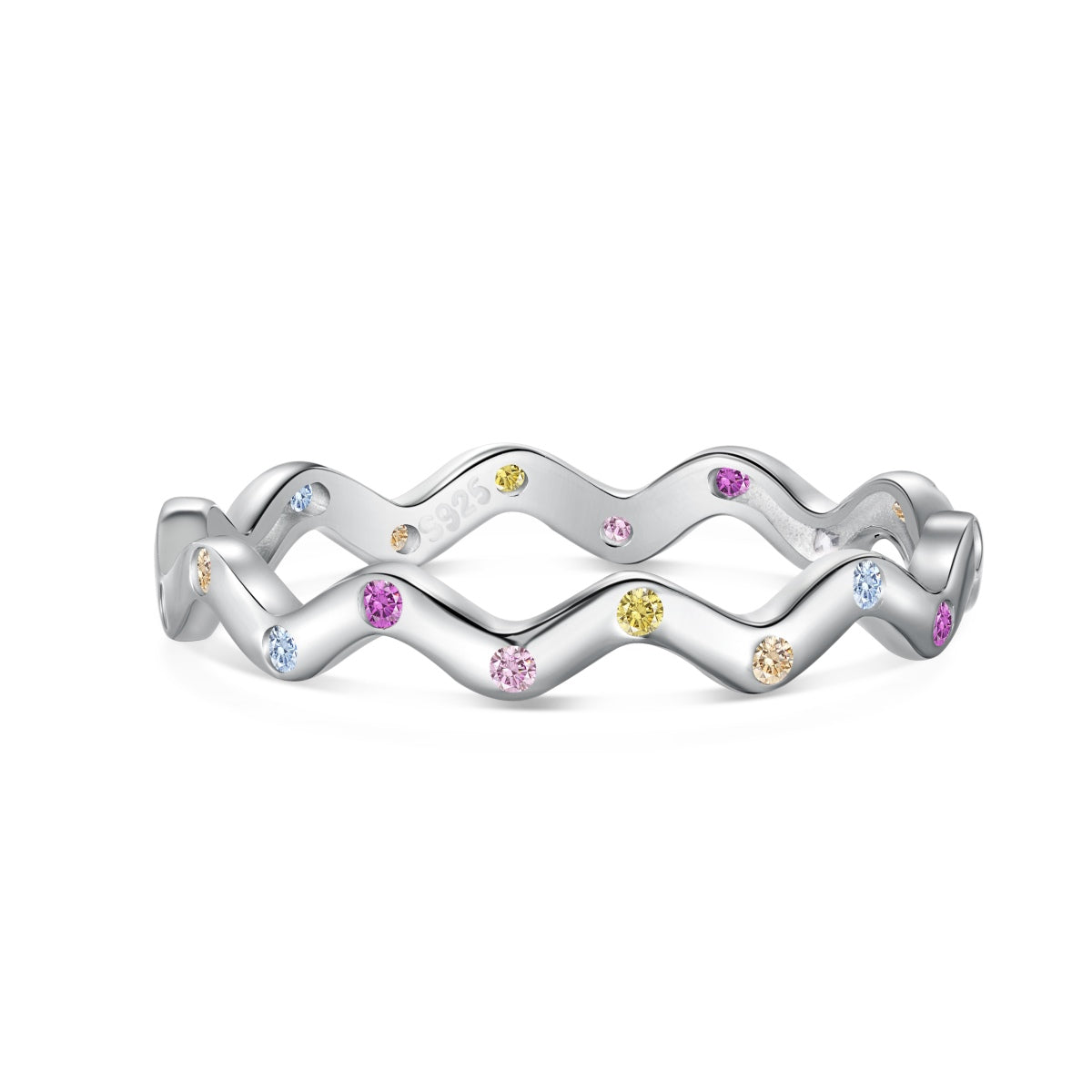 [Glimmer Jewelry]Ornate Vibrant Round Cut Daily Ring