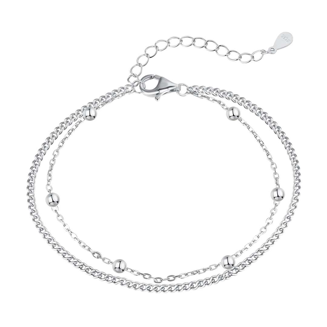 [Glimmer Jewelry]Delicate Bead Double Layer Bracelet