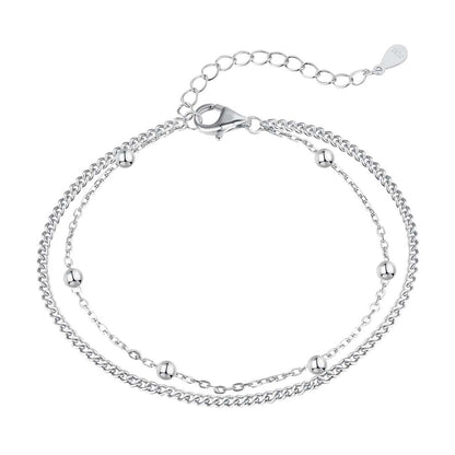 [Glimmer Jewelry]Delicate Bead Double Layer Bracelet