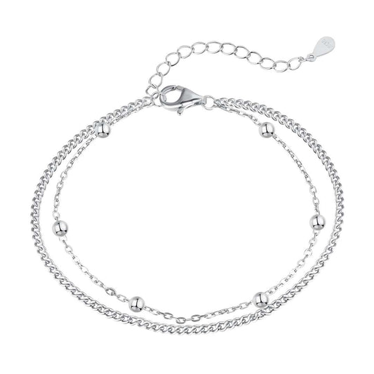 [Glimmer Jewelry]Delicate Bead Double Layer Bracelet