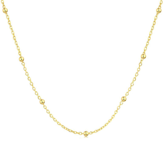 [Glimmer Jewelry]Small Bead Clavicle Chain Simple Necklace