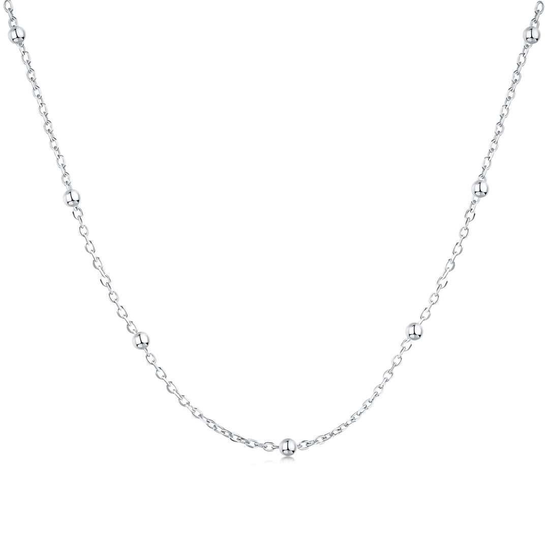 [Glimmer Jewelry]小粒ビーズ 鎖骨チェーン シンプルネックレス