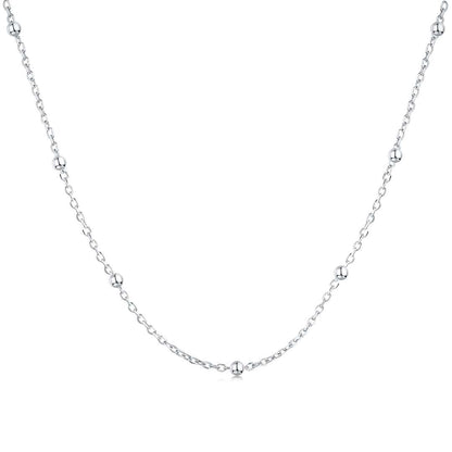 [Glimmer Jewelry]小粒ビーズ 鎖骨チェーン シンプルネックレス