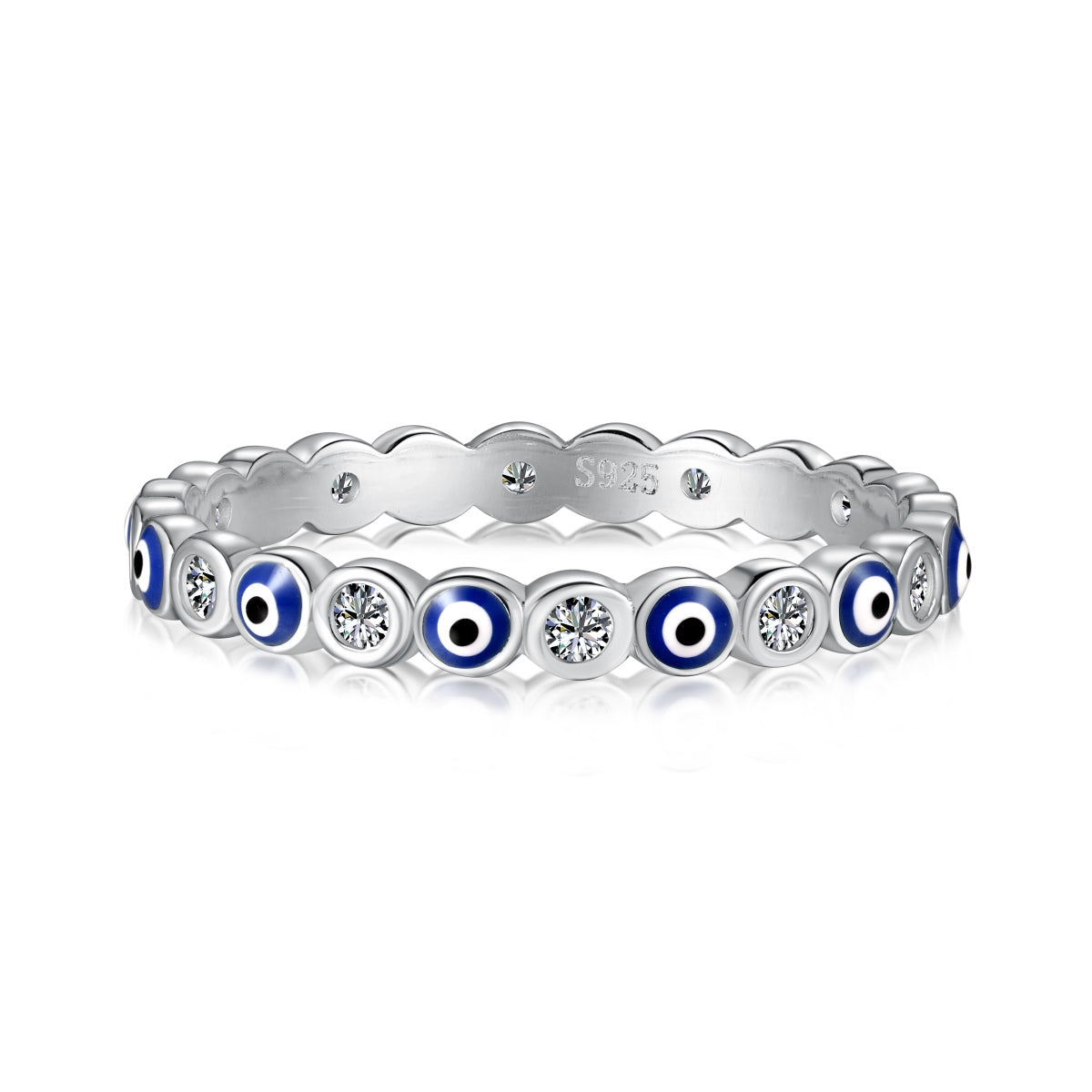[Glimmer Jewelry]Sparkling Vibrant Round Shape Daily Ring