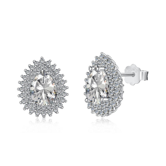 [Glimmer Jewelry]Delicate Gorgeous Pear Cut Daily Earrings