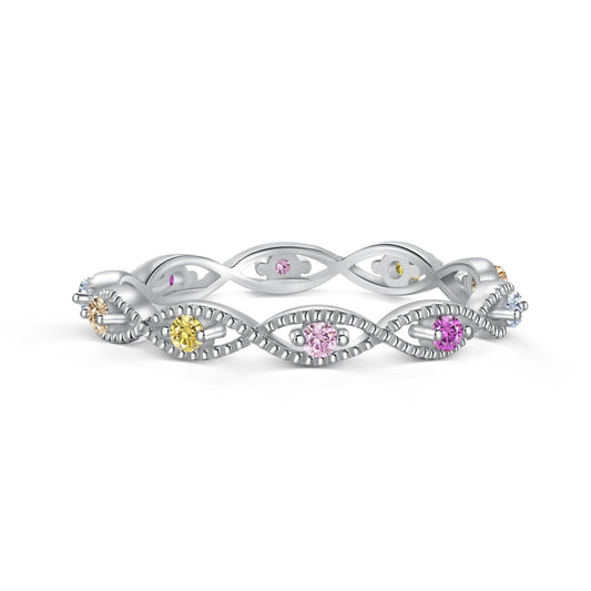 [Glimmer Jewelry]Elegant Energetic Round Cut Daily Ring