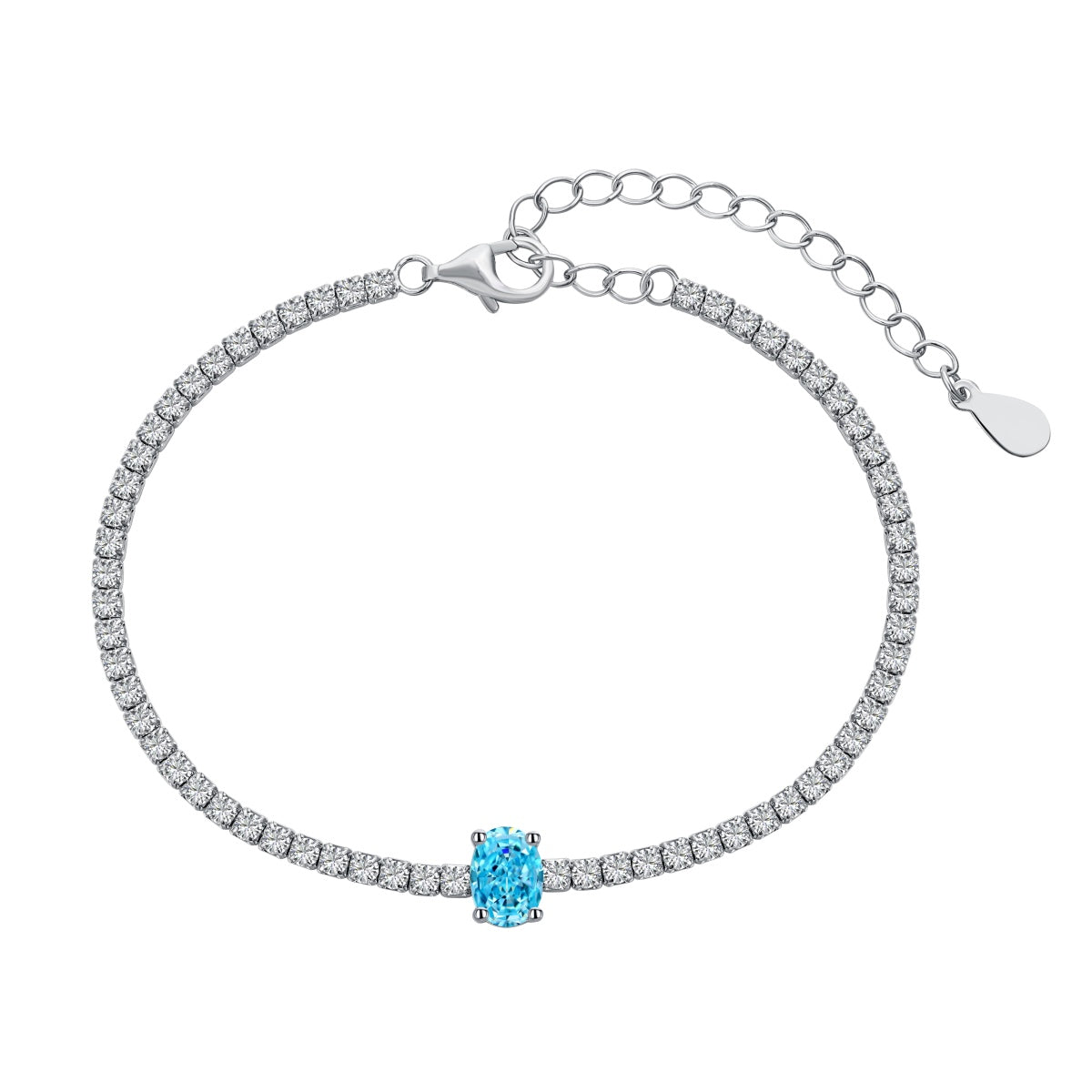 [Glimmer Jewelry]0.75 Carat Exquisite Oval Cut Daily Bracelet