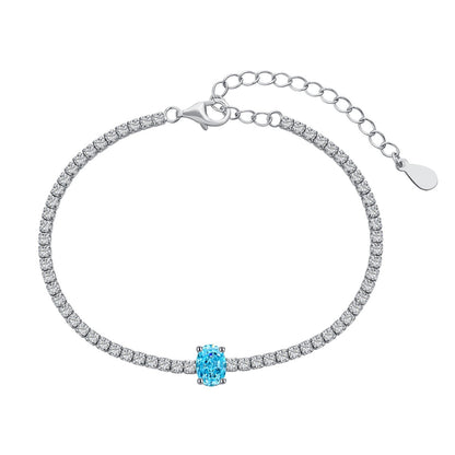 [Glimmer Jewelry]0.75 Carat Exquisite Oval Cut Daily Bracelet