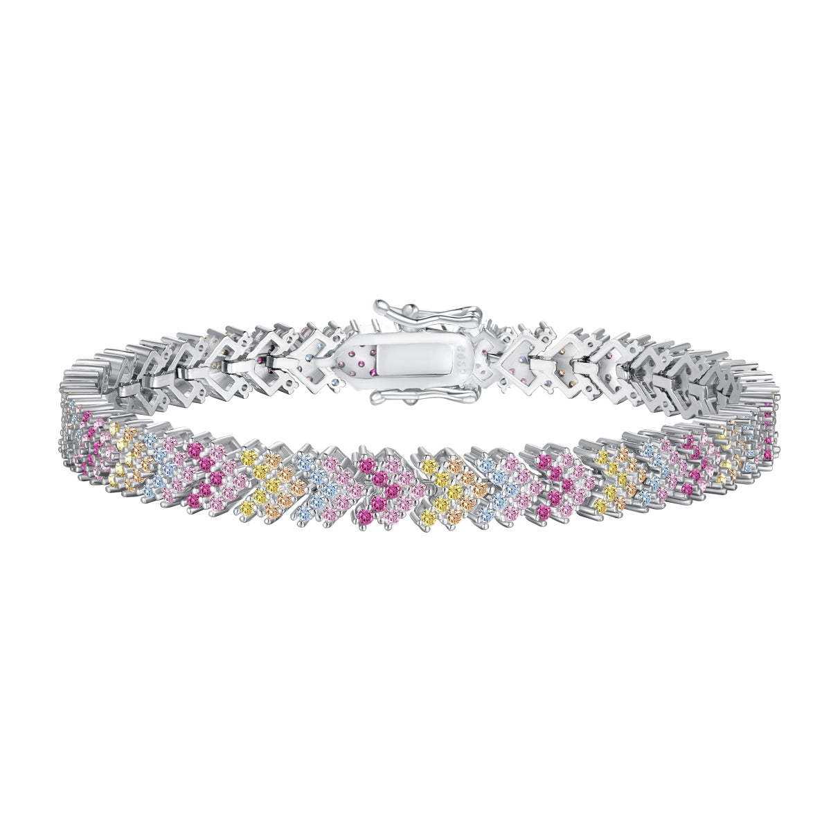 [Glimmer Jewelry]ゴージャスきらめくラウンドカットパーティーブレスレット