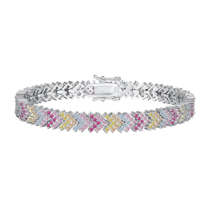 [Glimmer Jewelry]ゴージャスきらめくラウンドカットパーティーブレスレット