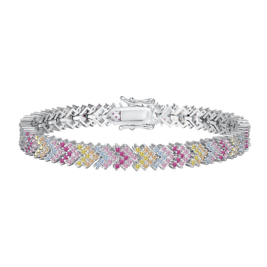 [Glimmer Jewelry]Ornate Sparkling Round Cut Party Bracelet