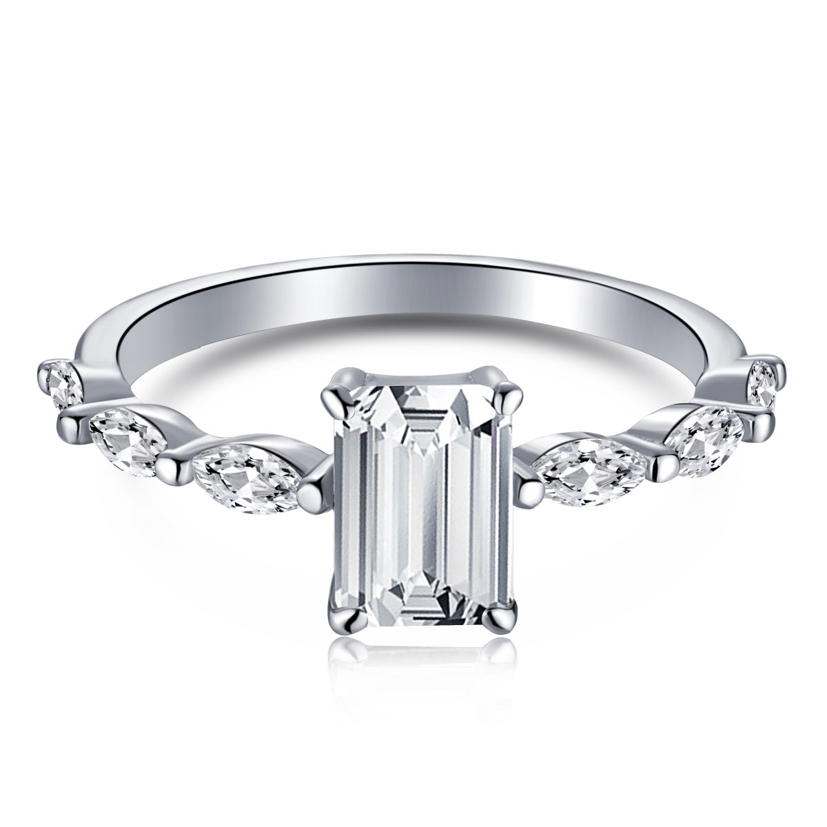 [Glimmer Jewelry]1.0 Carat Dainty Resplendent Radiant Cut Daily Ring