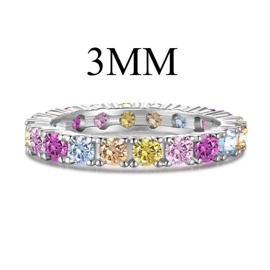 [Glimmer Jewelry]Dazzling Lustrous Round Cut Tennis Ring