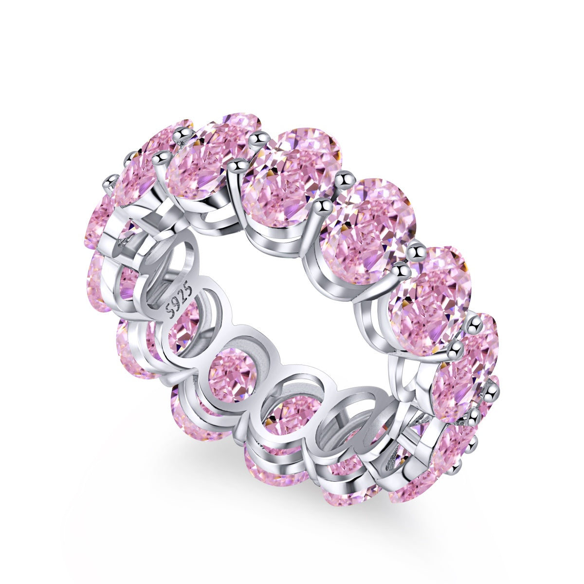 [Glimmer Jewelry]Dainty Elongated Cushion Cut Tennis Ring