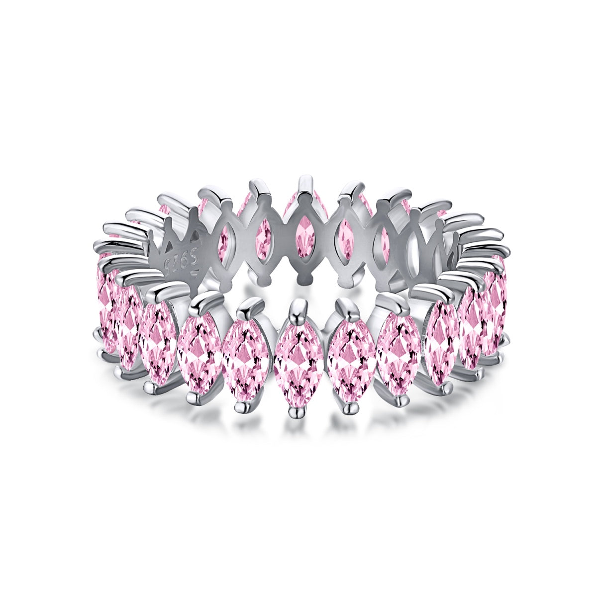 [Glimmer Jewelry]ゴージャスなマーキスカットテニスリング