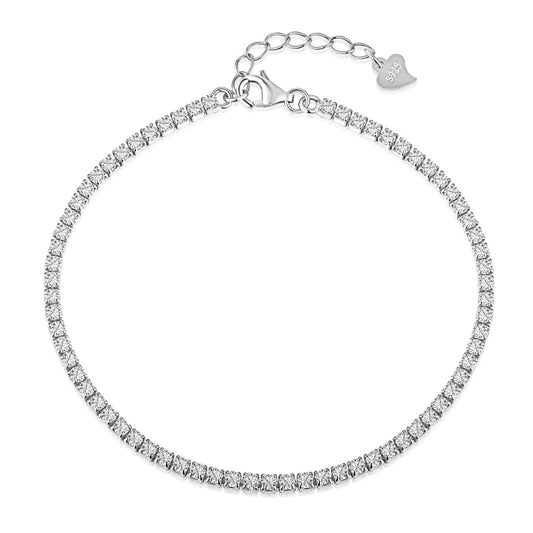 [Glimmer Jewelry]Radiant Shinning Princess Cut Tennis Bracelet