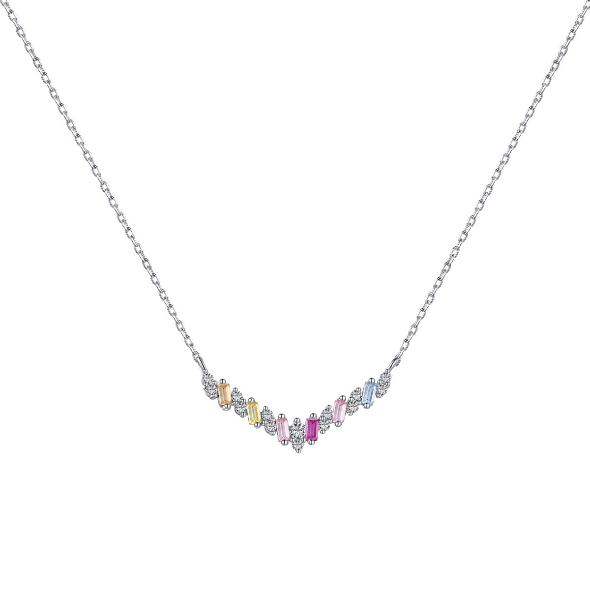 [Glimmer Jewelry]Dazzling Rainbow Necklace