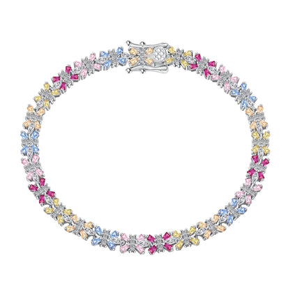 [Glimmer Jewelry]Radiant Colorful Emerald Cut Party Bracelet
