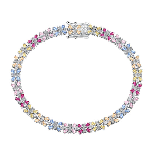 [Glimmer Jewelry]Radiant Colorful Emerald Cut Party Bracelet