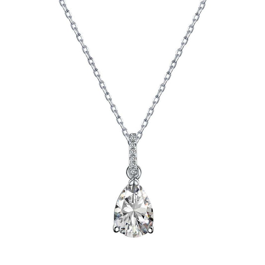 [Glimmer Jewelry]Delicate Water Drop Shape Fashion Necklace