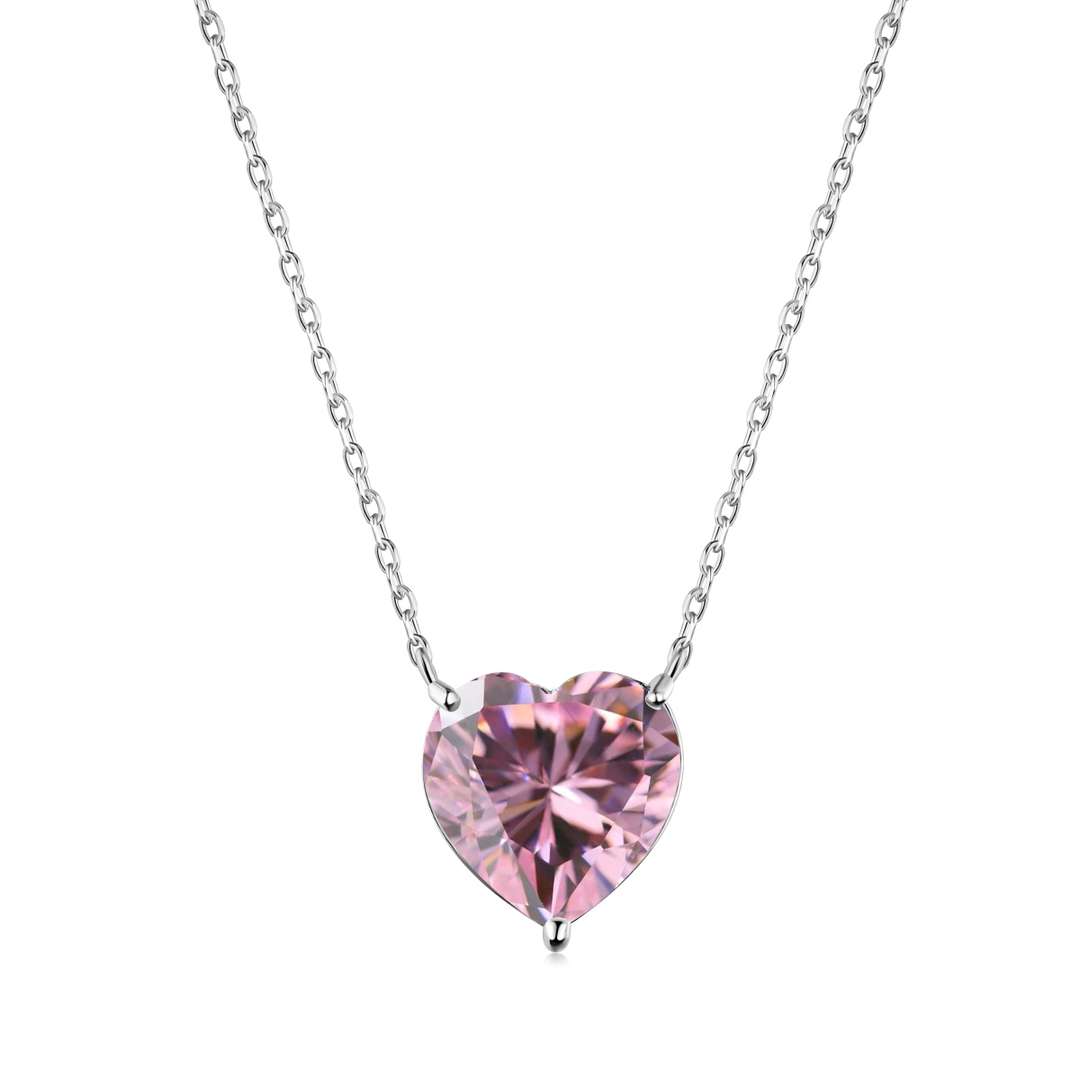 [Glimmer Jewelry]6.0 carat Radiant Heart Shape Necklace