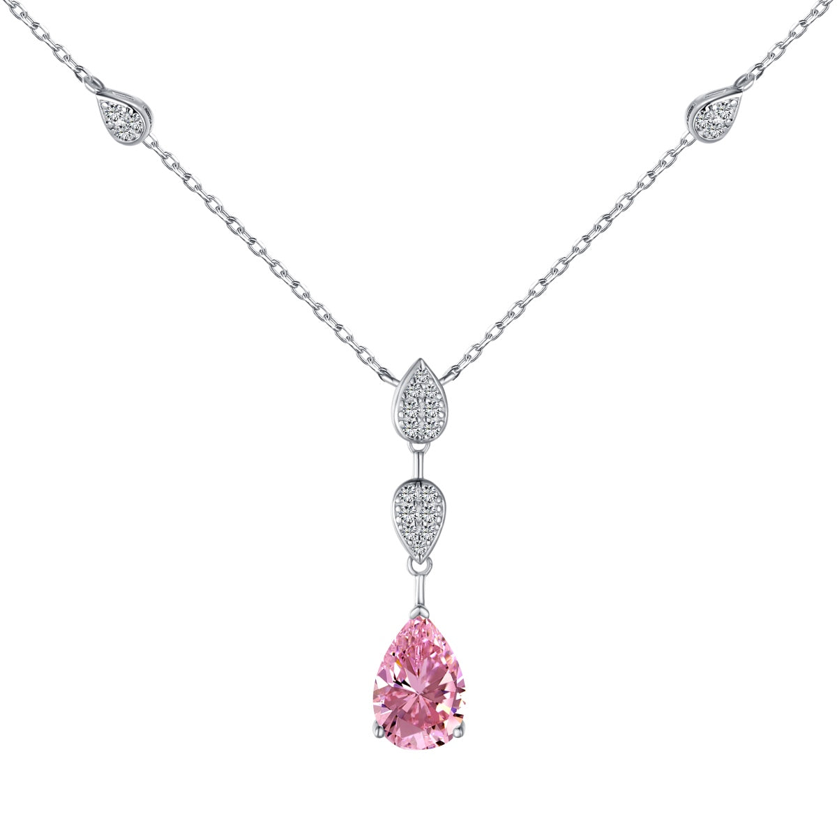 [Glimmer Jewelry]Dazzling Pear Cut Necklace