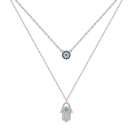 [Glimmer Jewelry]デビルアイハムサパームネックレス