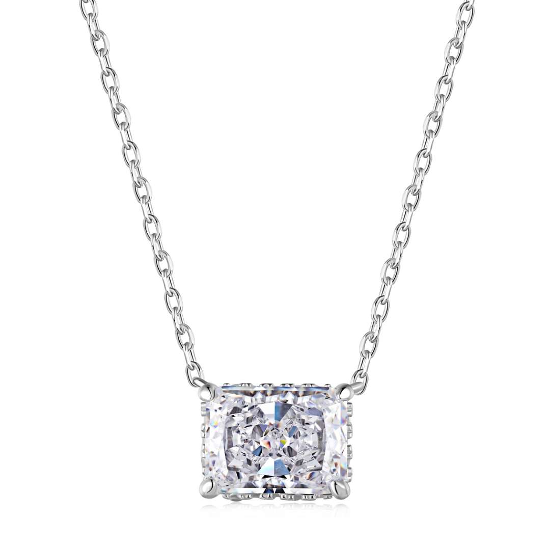 [Glimmer Jewelry]Luxurious Square Shape Colorful Necalack