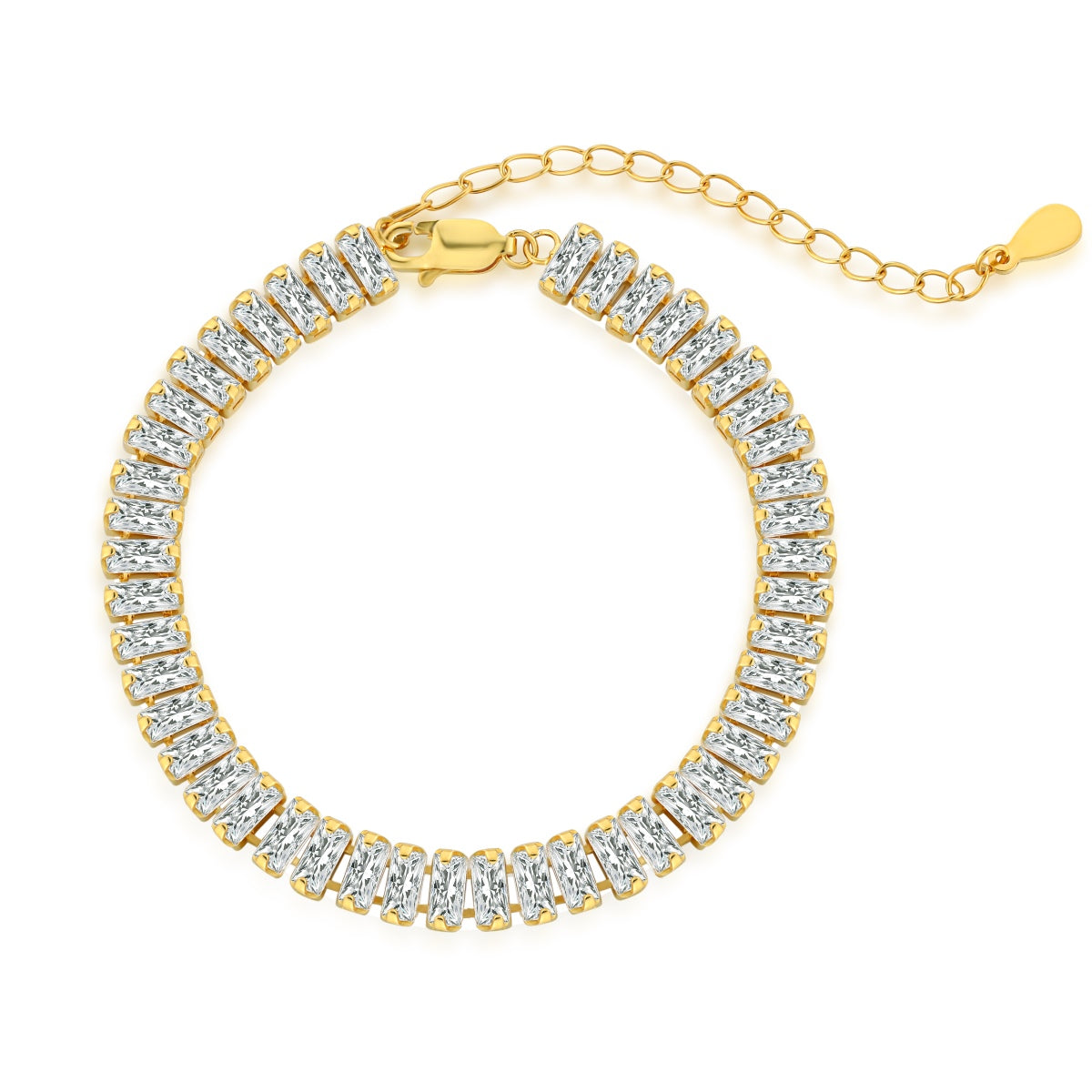 [Glimmer Jewelry]エメラルドカットブレスレット