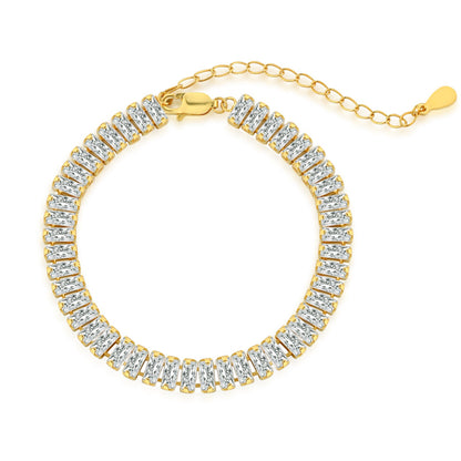 [Glimmer Jewelry]エメラルドカットブレスレット