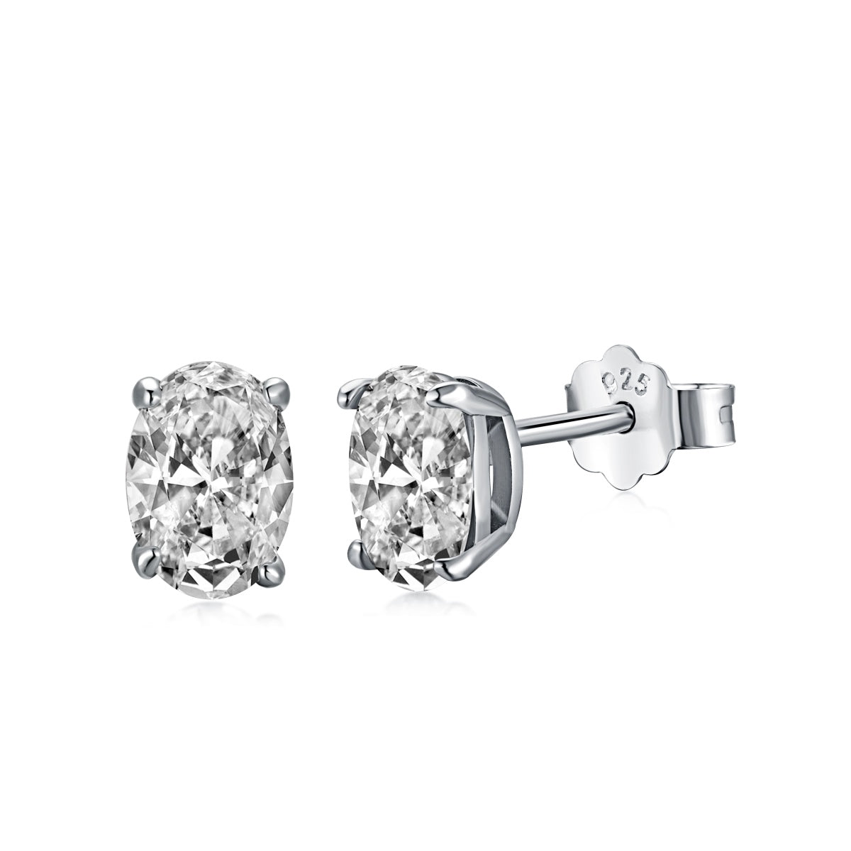 [Glimmer Jewelry]Oval Classic Dignified Elegant Earrings