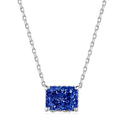 [Glimmer Jewelry]Luxurious Square Shape Colorful Necalack