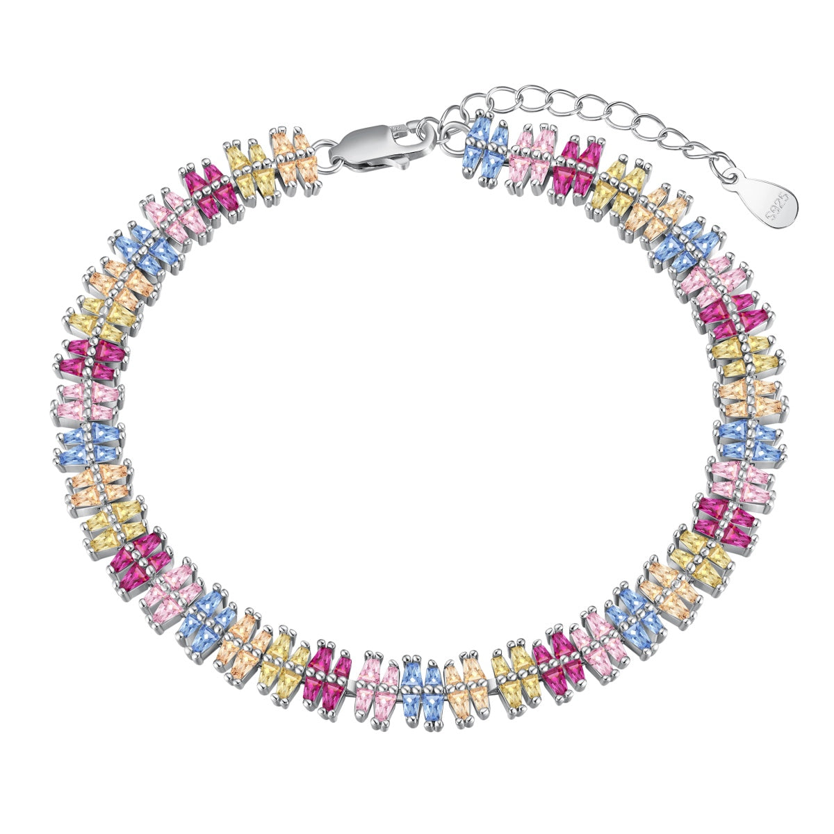 [Glimmer Jewelry]Sparkling Exquisite Multi Cut Party Bracelet