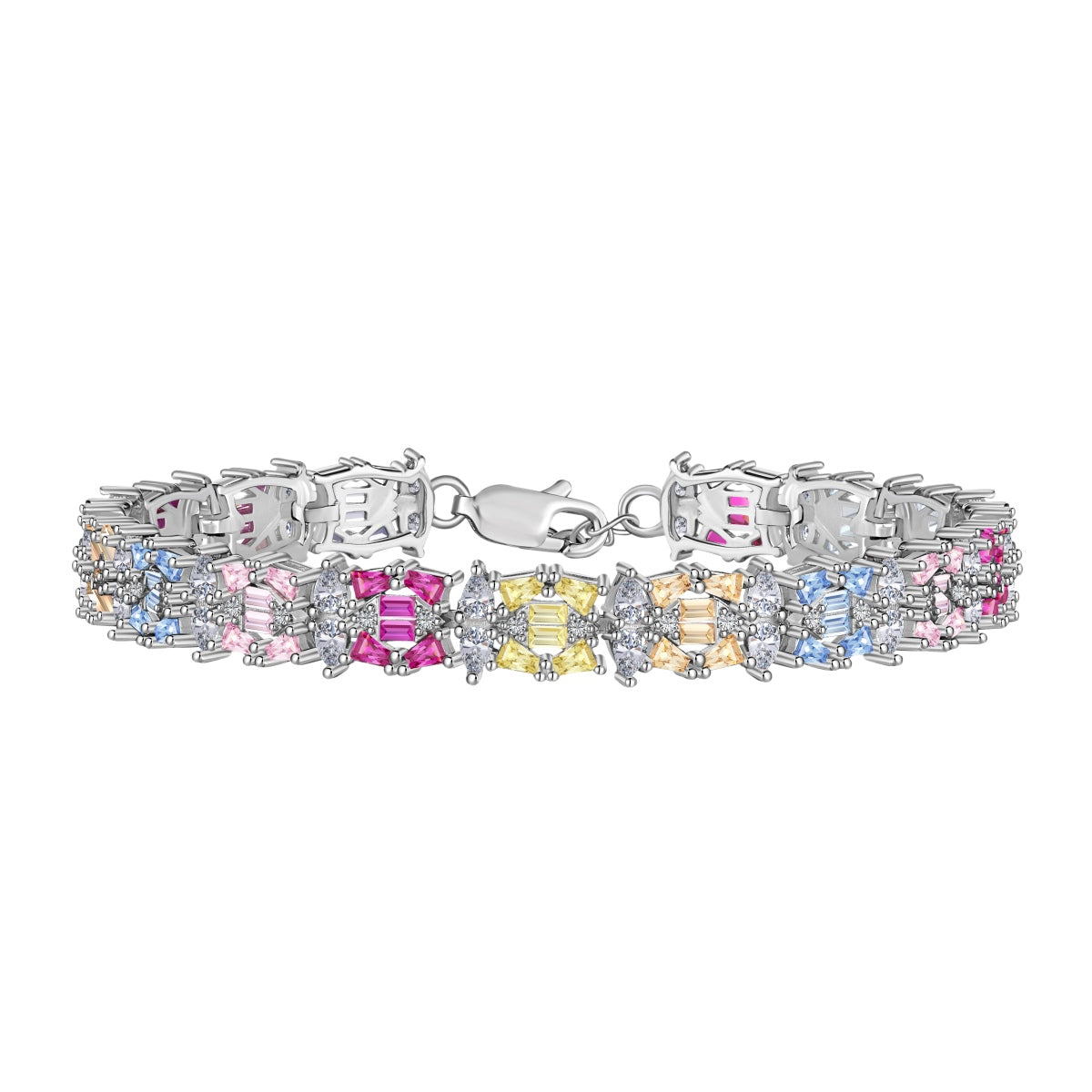 [Glimmer Jewelry]Delicate Colorful Multi Cut Party Bracelet
