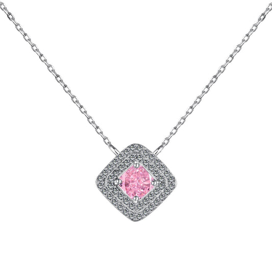 [Glimmer Jewelry]Sparkling Asscher Cut Necklace