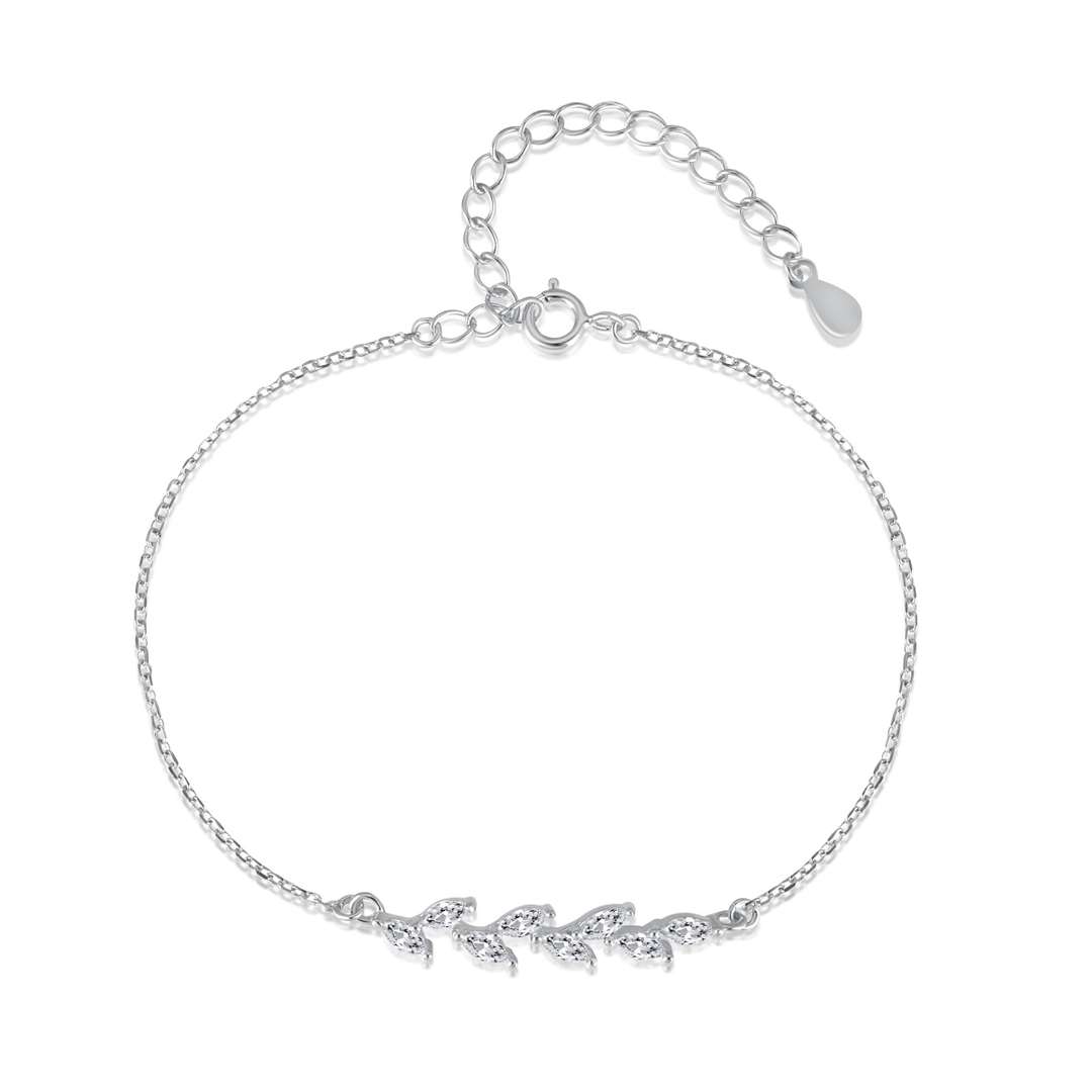 [Glimmer Jewelry]エレガントな麦の葉の形をしたブレスレット