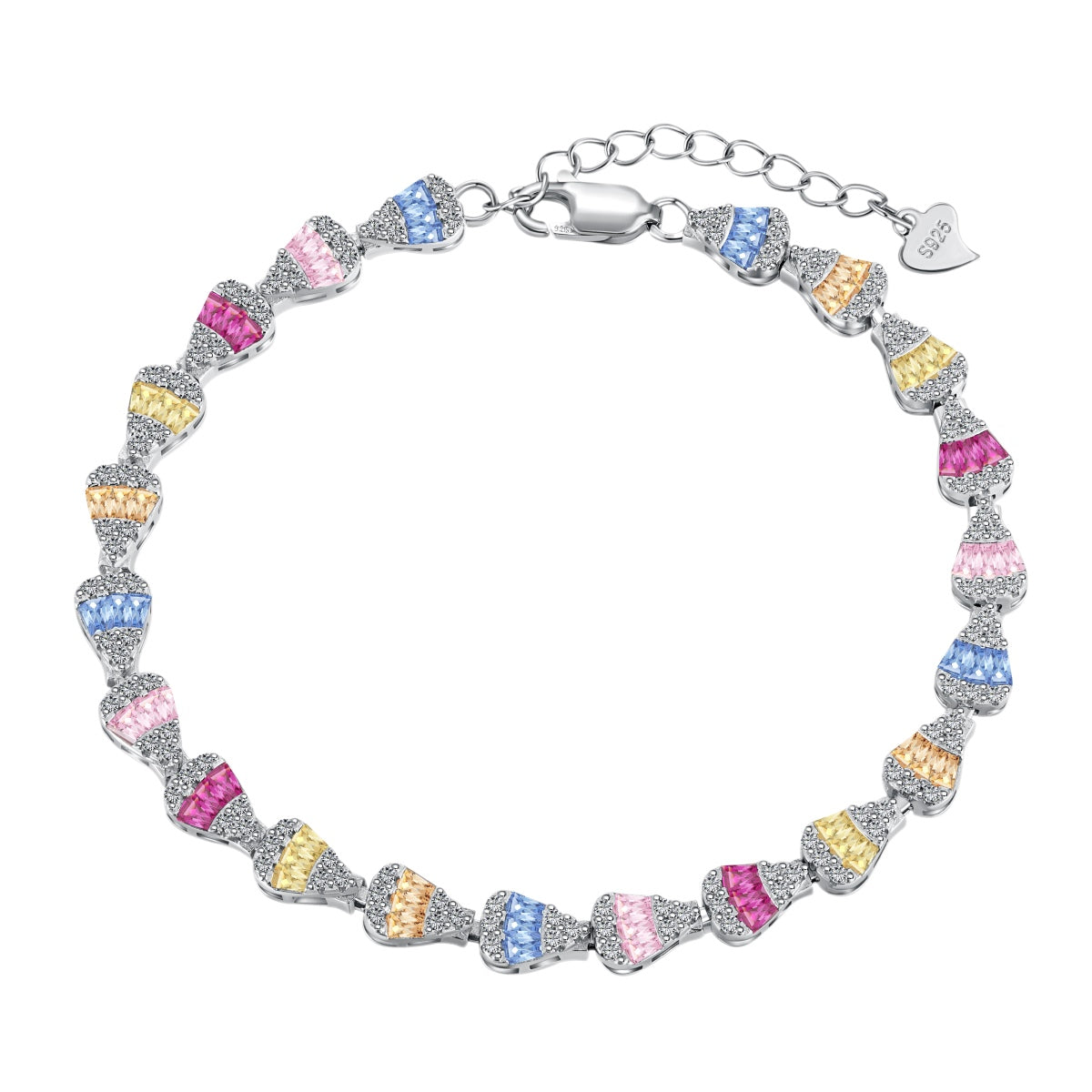 [Glimmer Jewelry]Radiant Water Drop Shape Daily Bracelet