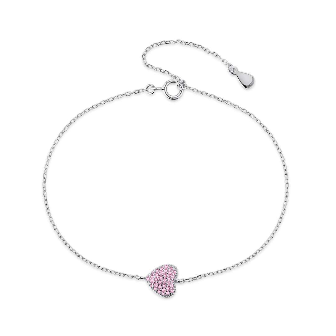 [Glimmer Jewelry]Heart-Shaped Gentle and Versatile Bracelet