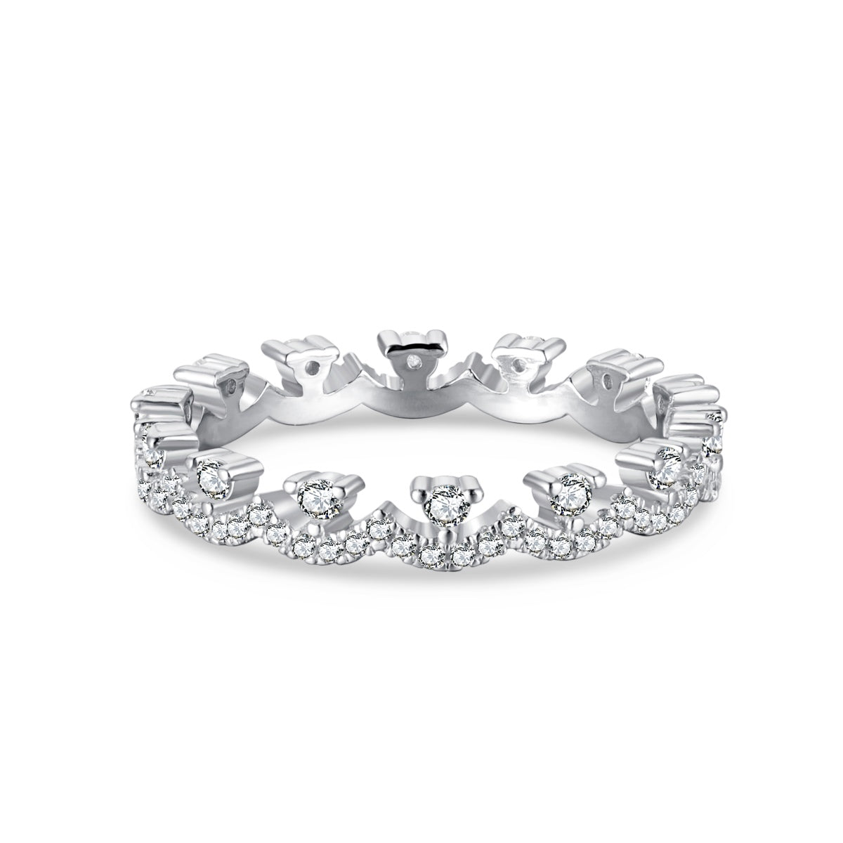 [Glimmer Jewelry]Elegant Resplendent Round Shape Party Ring