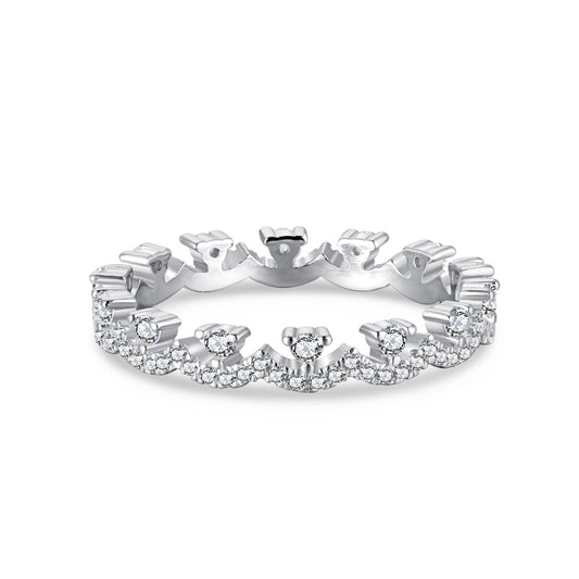 [Glimmer Jewelry]Elegant Resplendent Round Shape Party Ring
