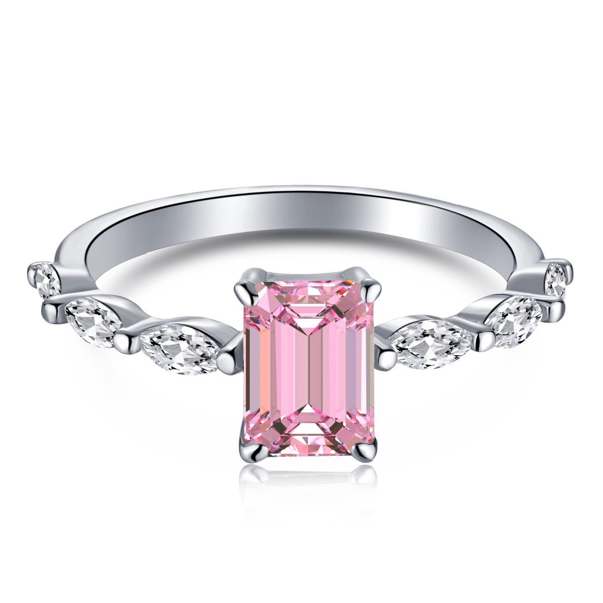 [Glimmer Jewelry]1.0 Carat Dainty Resplendent Radiant Cut Daily Ring