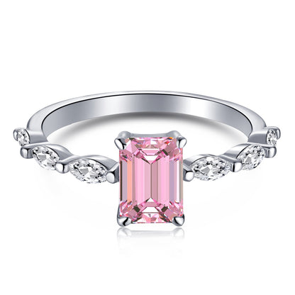 [Glimmer Jewelry]1.0 Carat Dainty Resplendent Radiant Cut Daily Ring