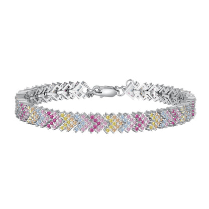 [Glimmer Jewelry]ゴージャスきらめくラウンドカットパーティーブレスレット