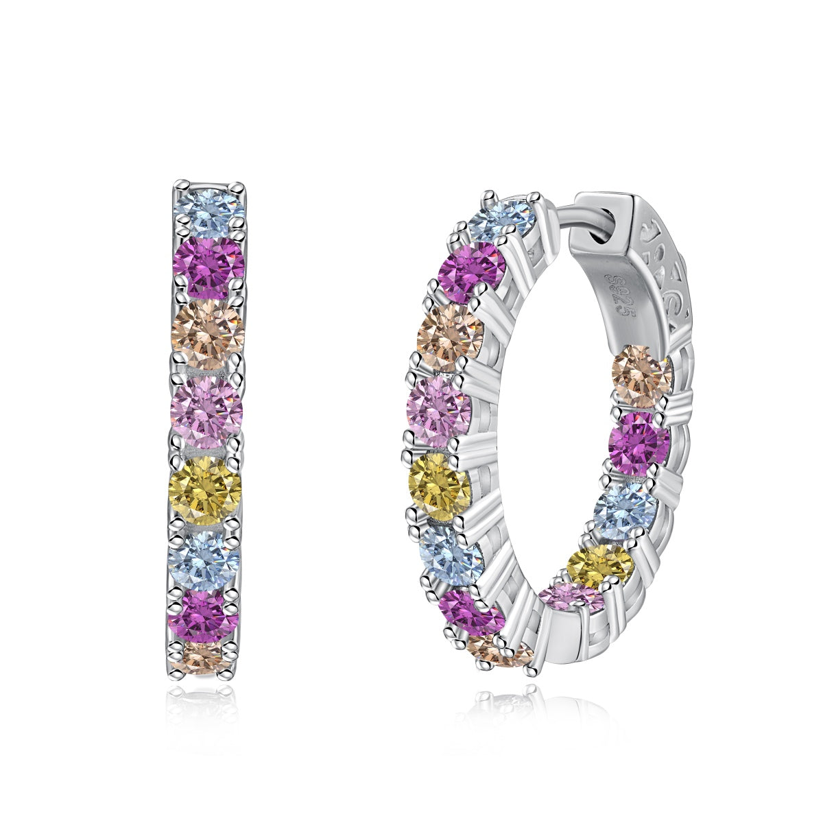 [Glimmer Jewelry]Unique Round Cut Daily Earrings