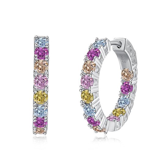 [Glimmer Jewelry]Unique Round Cut Daily Earrings