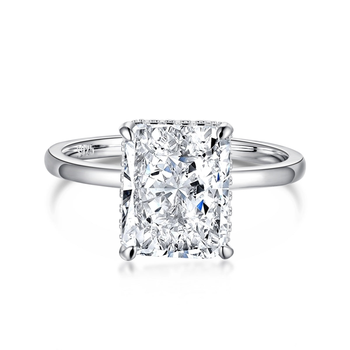 [Glimmer Jewelry]4.0 Carat Ornate Enchanting Radiand Cut Banquet Ring