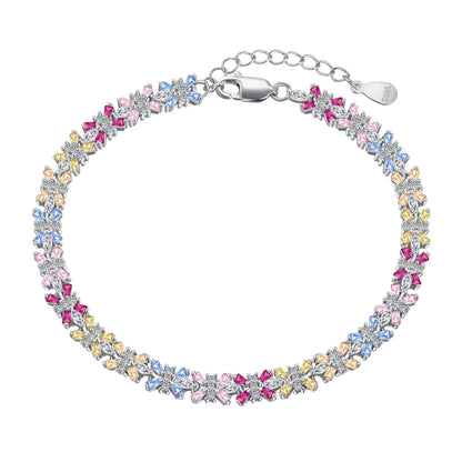 [Glimmer Jewelry]Radiant Colorful Emerald Cut Party Bracelet