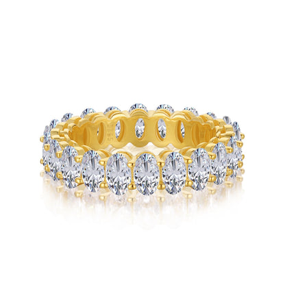 [Glimmer Jewelry]Ornate Oval Cut Tennis Ring