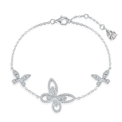 [Glimmer Jewelry]Delicate Butterfly Pendant Bracelet
